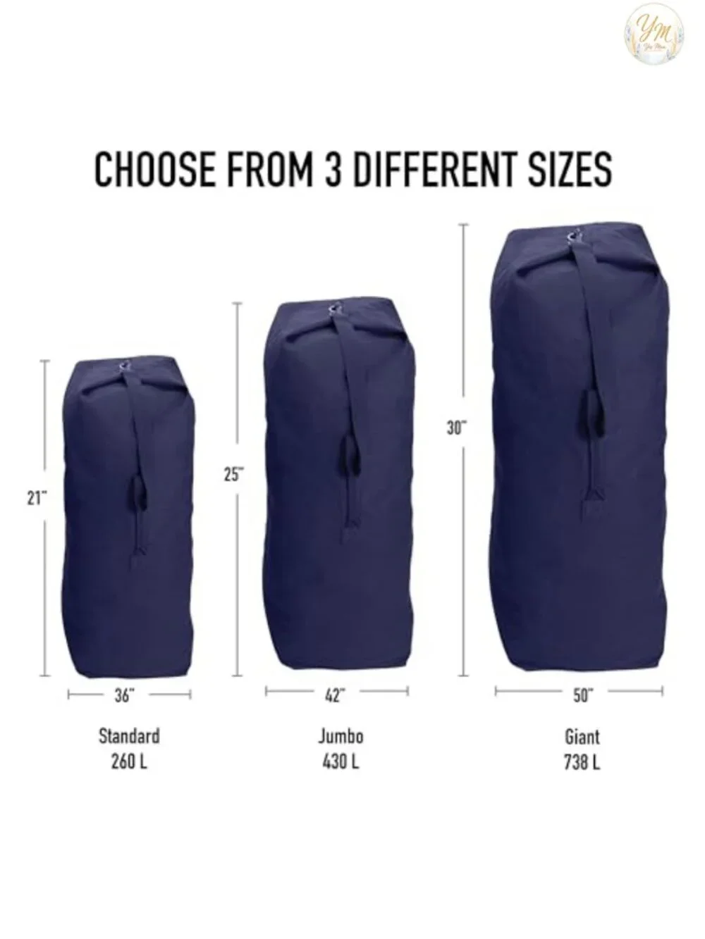 Heavyweight Cotton Canvas Duffle Bag Extra Large Top Load Travel Camping Gear